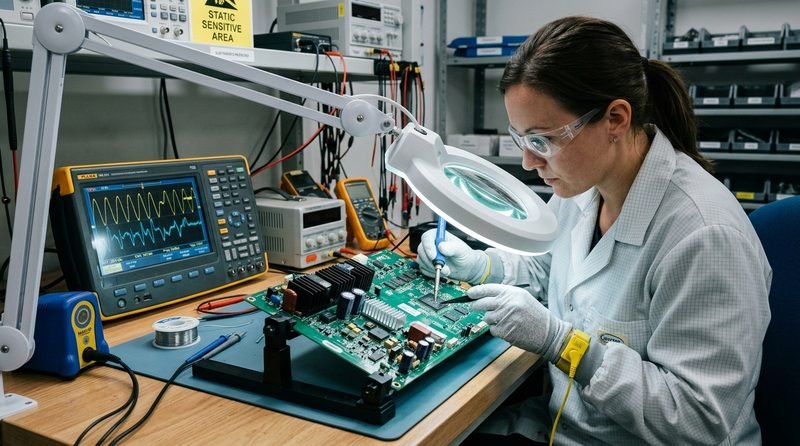 Inverter AC PCB Board Micro-Soldering Diagnostic Lab